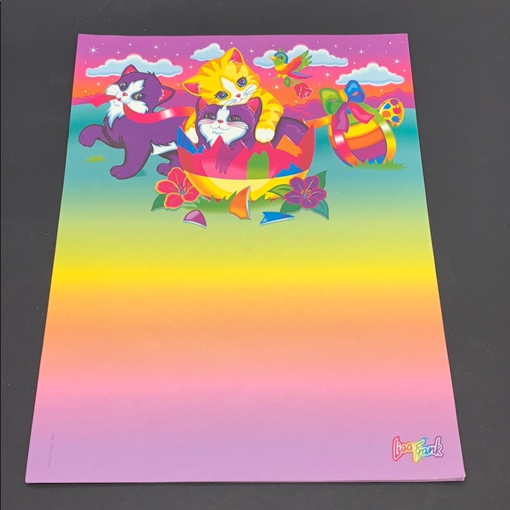 Lisa Frank stationery. Easter papers, no envelope